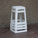 Origin Base Mid Stool Traffic White 430x430x650mm (2 Pack)