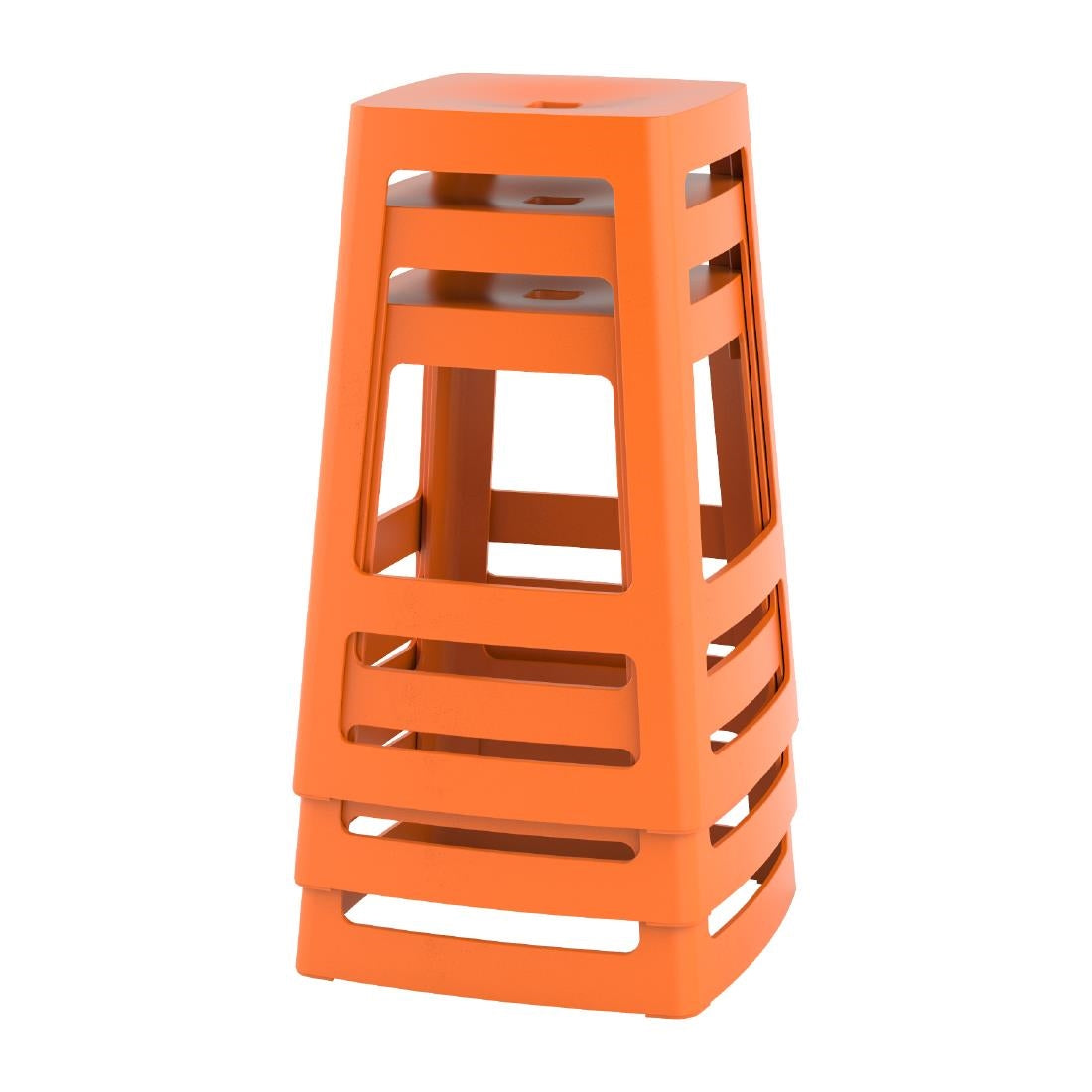 Origin Base Mid Stool Signal Orange 430x430x560mm (2 Pack)