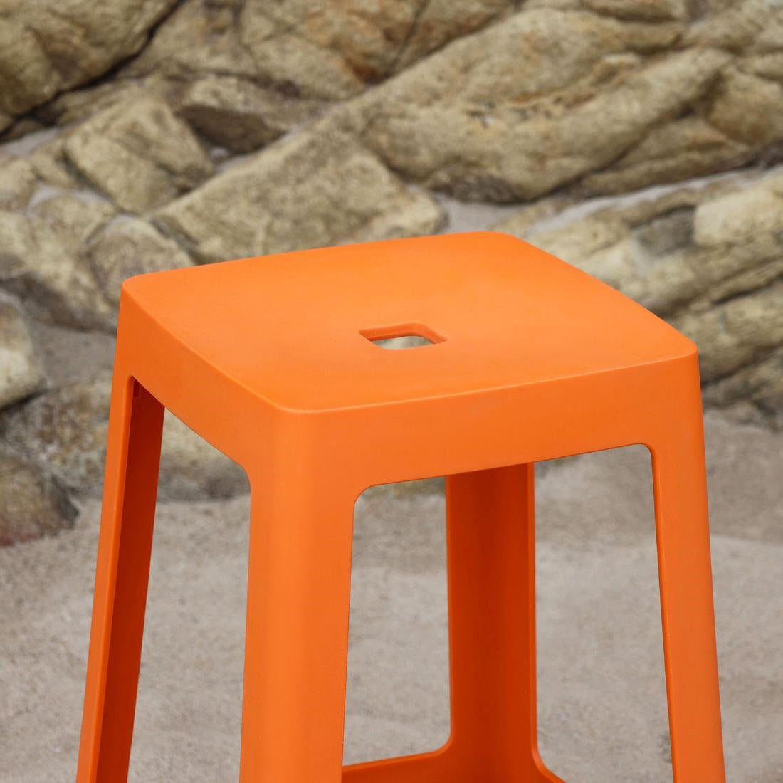 Origin Base Mid Stool Signal Orange 430x430x560mm (2 Pack)