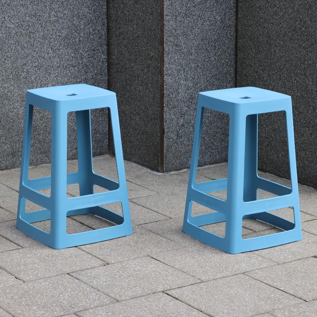 Origin Base Mid Stool Pastel Blue 430x430x560mm (2 Pack)