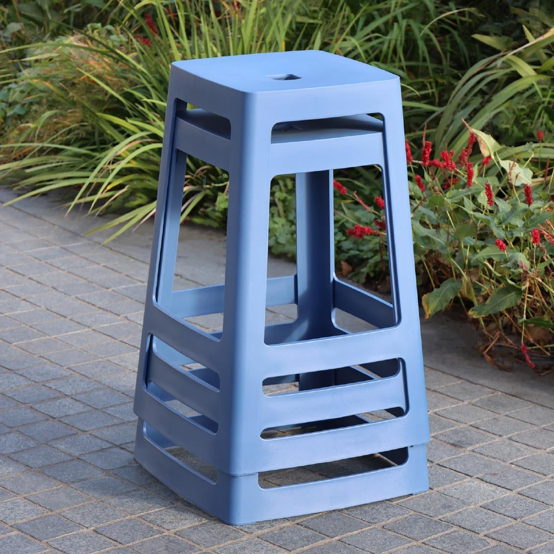 Origin Base Mid Stool Violet Blue 430x430x560mm (2 Pack)