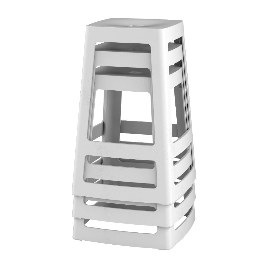 Origin Base Mid Stool Light Grey 430x430x560mm (2 Pack)