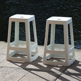 Origin Base Mid Stool Light Grey 430x430x560mm (2 Pack)
