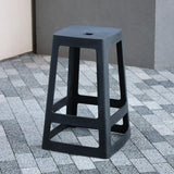 Origin Base Mid Stool Traffic Black 430x430x560mm (2 Pack)