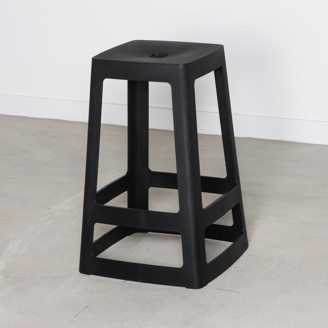 Origin Base Mid Stool Traffic Black 430x430x560mm (2 Pack)