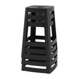 Origin Base Mid Stool Traffic Black 430x430x560mm (2 Pack)