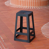 Origin Base Mid Stool Traffic Black 430x430x560mm (2 Pack)
