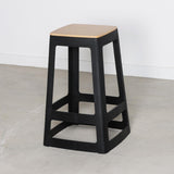 Origin Base Mid Stool Traffic Black 430x430x560mm (2 Pack)