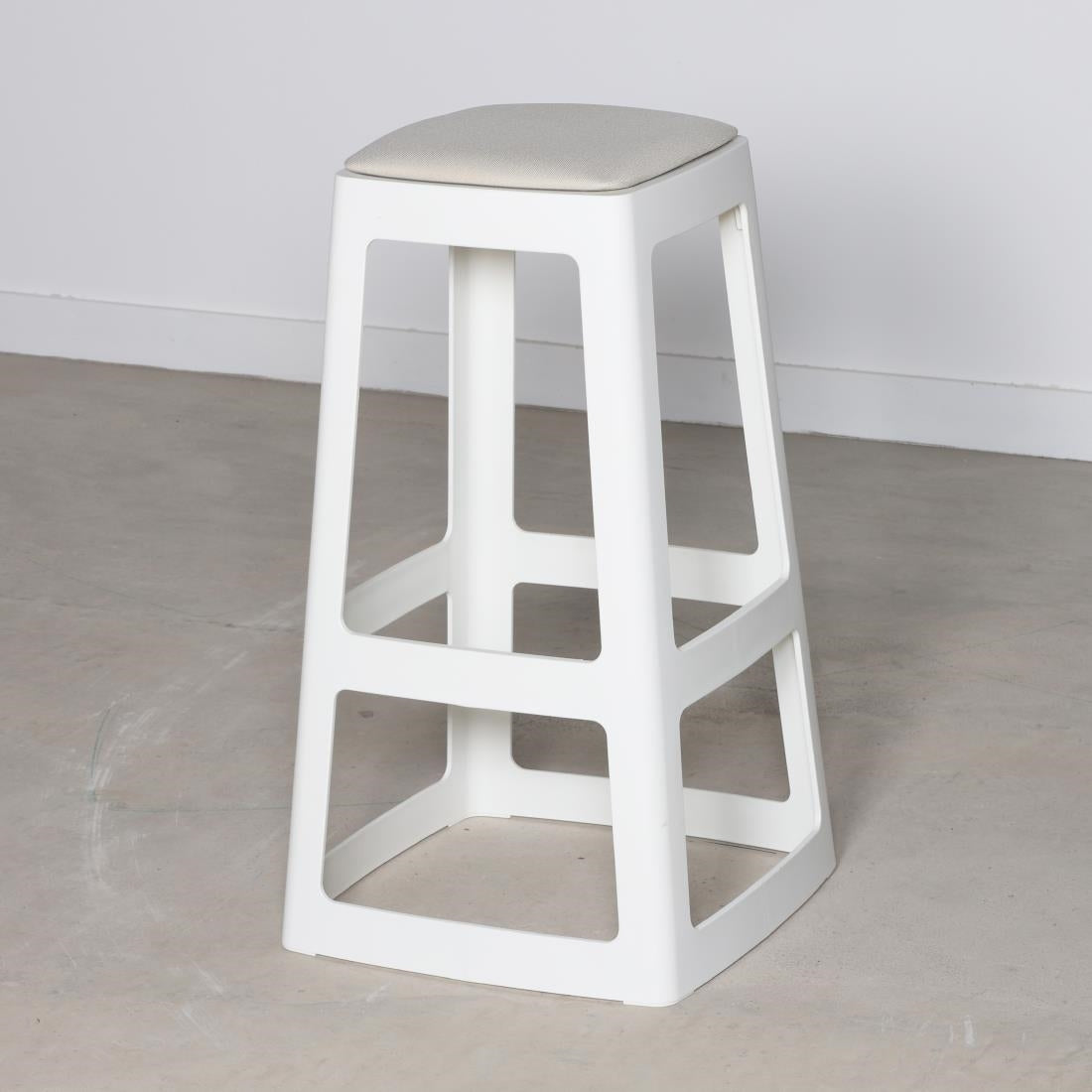 Origin Base High Stool Traffic White 440x440x750mm (2 Pack)