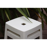 Origin Base High Stool Traffic White 440x440x750mm (2 Pack)