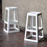 Origin Base High Stool Traffic White 440x440x750mm (2 Pack)