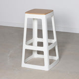Origin Base High Stool Traffic White 440x440x750mm (2 Pack)