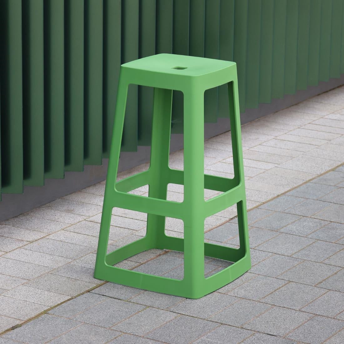 Origin Base High Stool May Green 450x450x750mm (2 Pack)