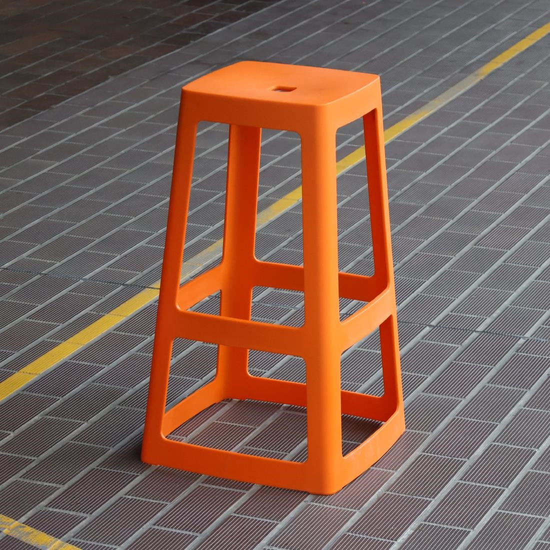 Origin Base High Stool Signal Orange 450x450x750mm (2 Pack)