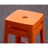 Origin Base High Stool Signal Orange 450x450x750mm (2 Pack)