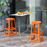 Origin Base High Stool Signal Orange 450x450x750mm (2 Pack)