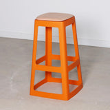 Origin Base High Stool Signal Orange 450x450x750mm (2 Pack)