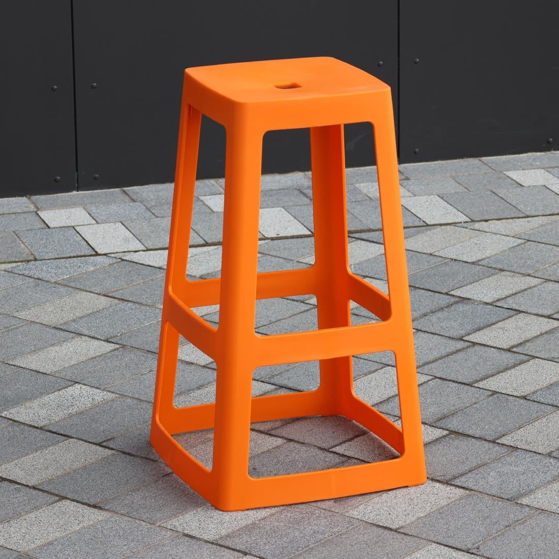 Origin Base High Stool Signal Orange 450x450x750mm (2 Pack)