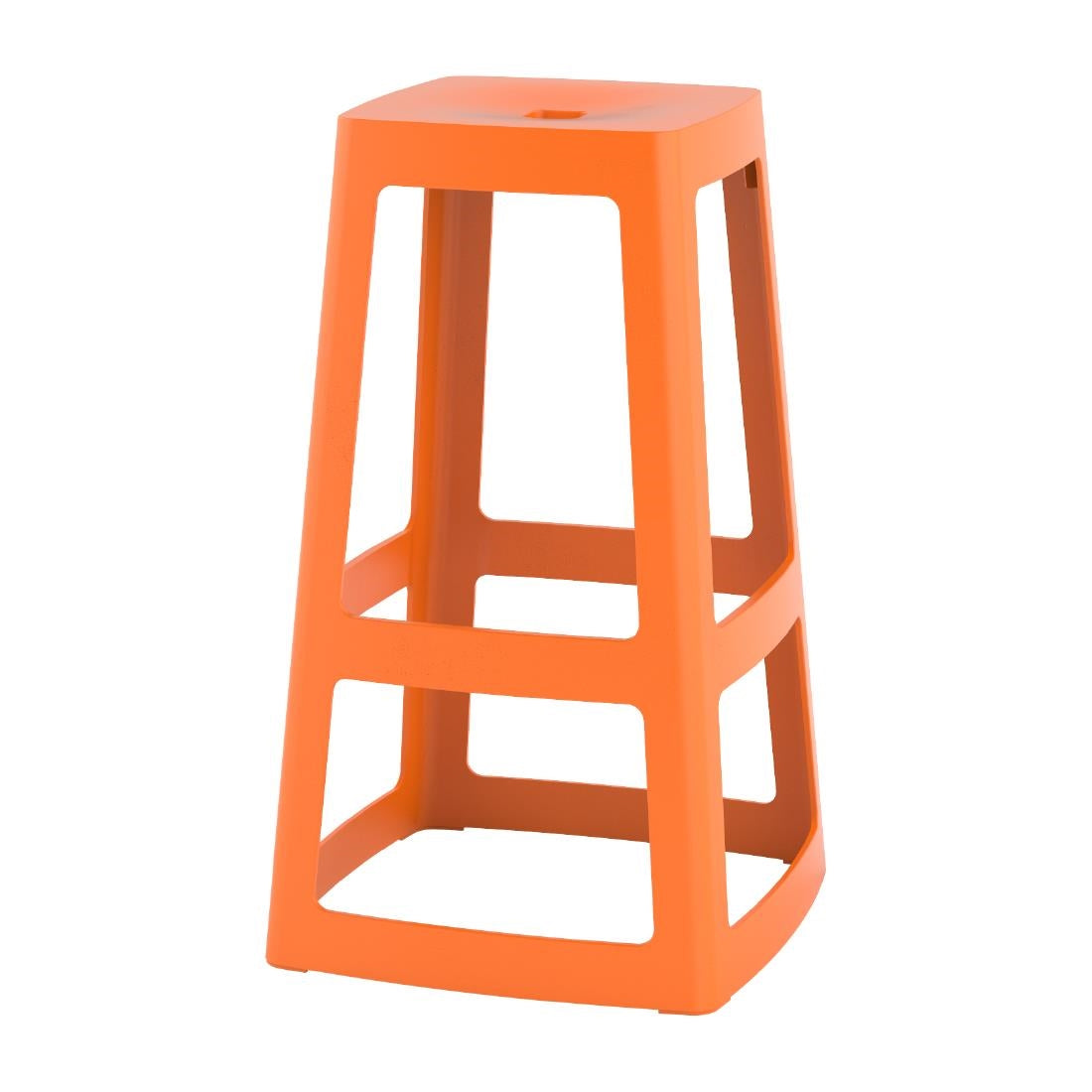 Origin Base High Stool Signal Orange 450x450x750mm (2 Pack)