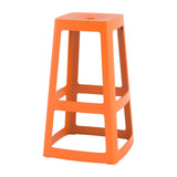 Origin Base High Stool Signal Orange 450x450x750mm (2 Pack)