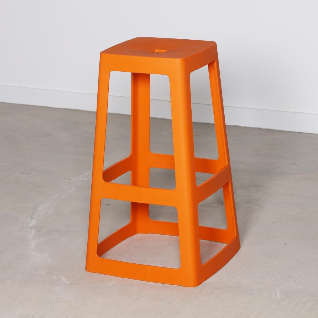Origin Base High Stool Signal Orange 450x450x750mm (2 Pack)