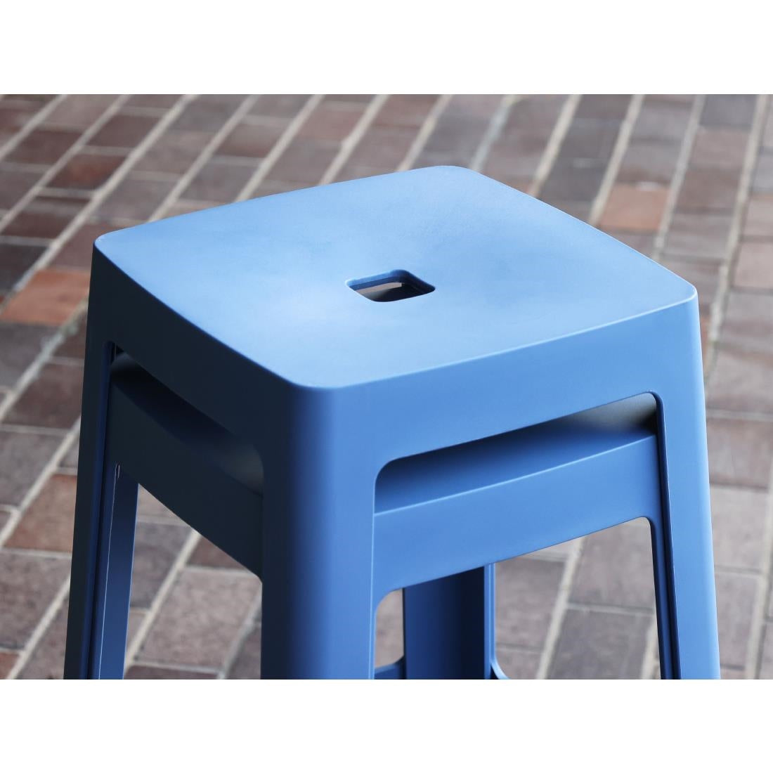 Origin Base High Stool Violet Blue 450x450x750mm (2 Pack)