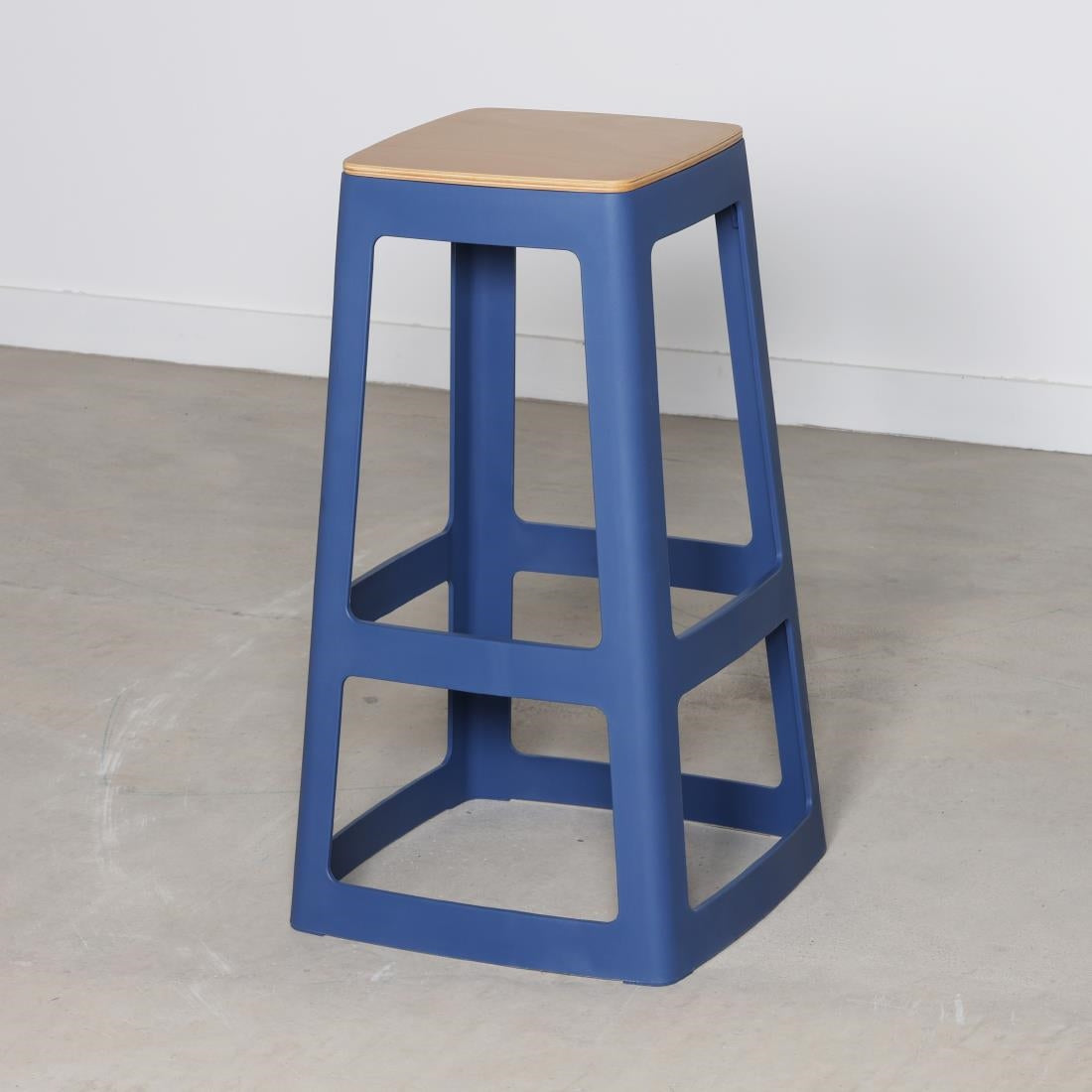 Origin Base High Stool Violet Blue 450x450x750mm (2 Pack)