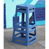 Origin Base High Stool Violet Blue 450x450x750mm (2 Pack)