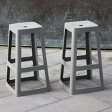 Origin Base High Stool Mouse Grey 450x450x750mm (2 Pack)