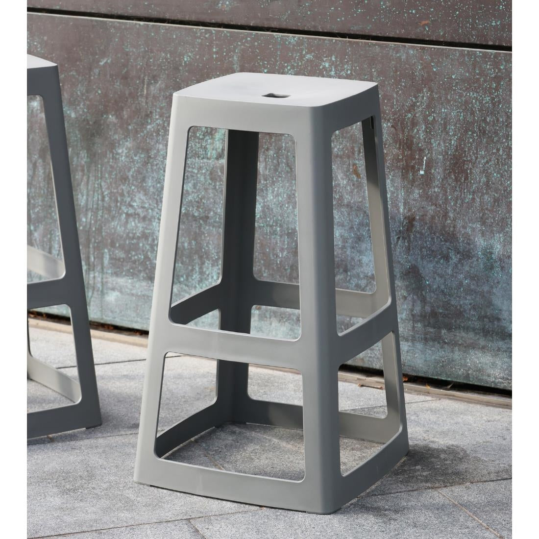 Origin Base High Stool Mouse Grey 450x450x750mm (2 Pack)