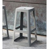Origin Base High Stool Mouse Grey 450x450x750mm (2 Pack)