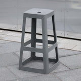 Origin Base High Stool Mouse Grey 450x450x750mm (2 Pack)