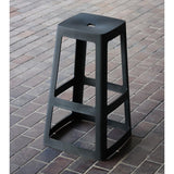 Origin Base High Stool Traffic Black 450x450x750mm (2 Pack)