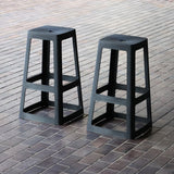 Origin Base High Stool Traffic Black 450x450x750mm (2 Pack)