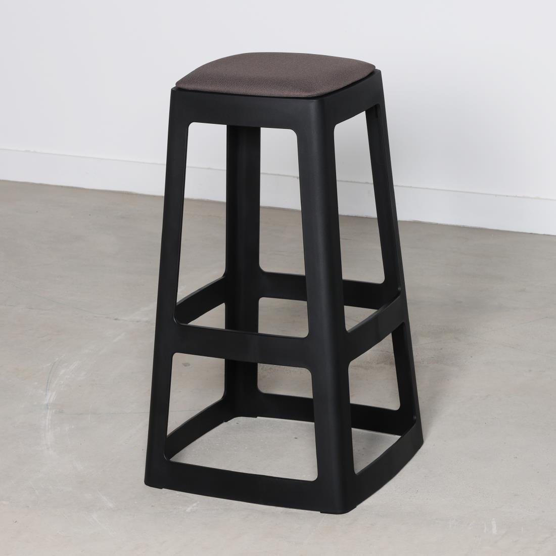 Origin Base High Stool Traffic Black 450x450x750mm (2 Pack)