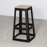 Origin Base High Stool Traffic Black 450x450x750mm (2 Pack)
