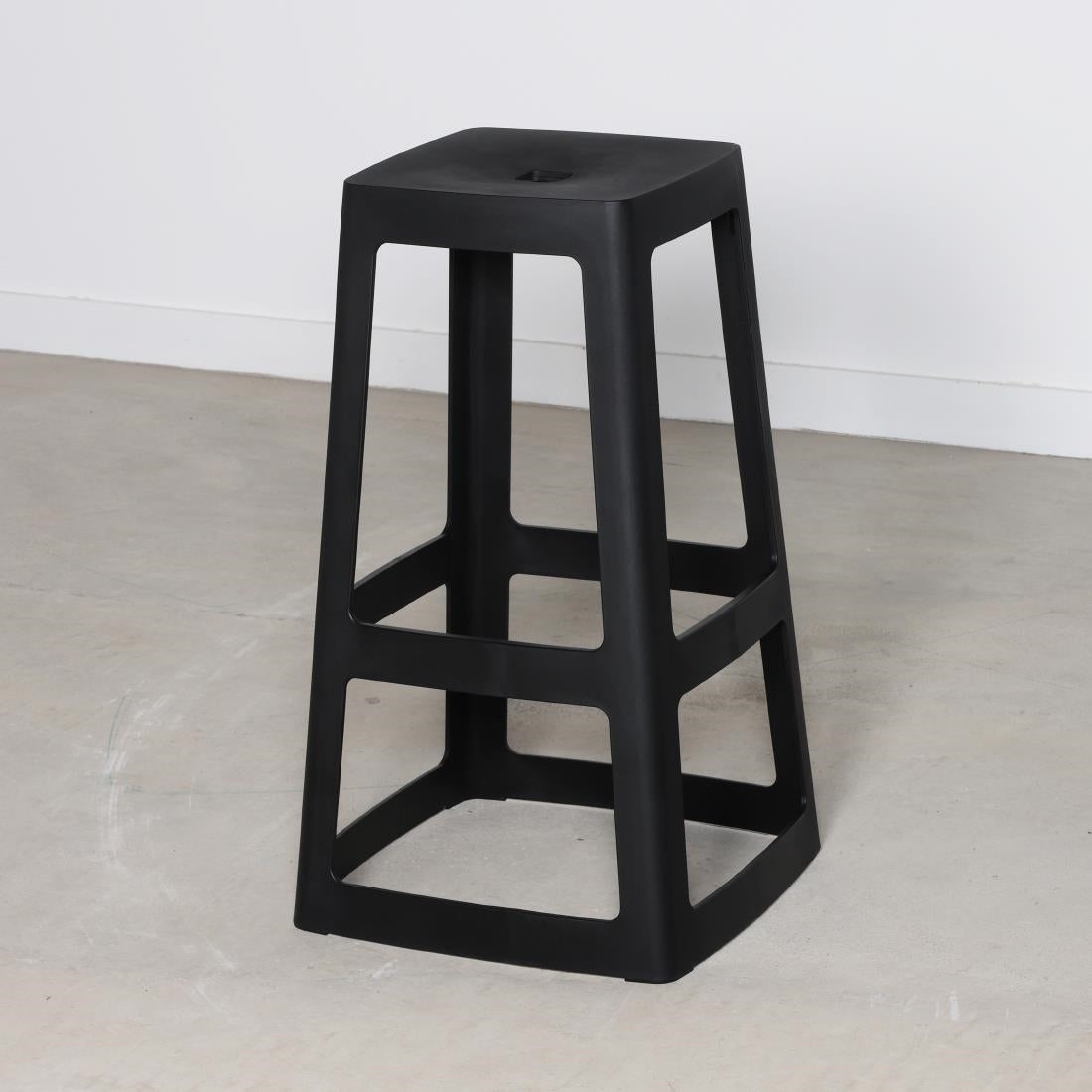 Origin Base High Stool Traffic Black 450x450x750mm (2 Pack)