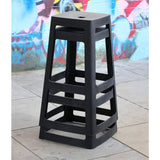 Origin Base High Stool Traffic Black 450x450x750mm (2 Pack)