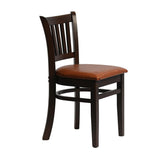 Manhattan Dining Chairs in Dark Walnut with Bison Tan Seat (2 Pack)