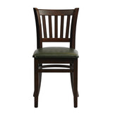 Manhattan Dining Chairs in Dark Walnut with Bison Cedar Seat (2 Pack)