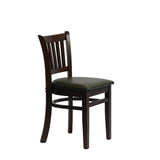 Manhattan Dining Chairs in Dark Walnut with Bison Cedar Seat (2 Pack)