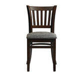 Manhattan Dining Chairs in Dark Walnut with Shetland Smoke Seat (2 Pack)