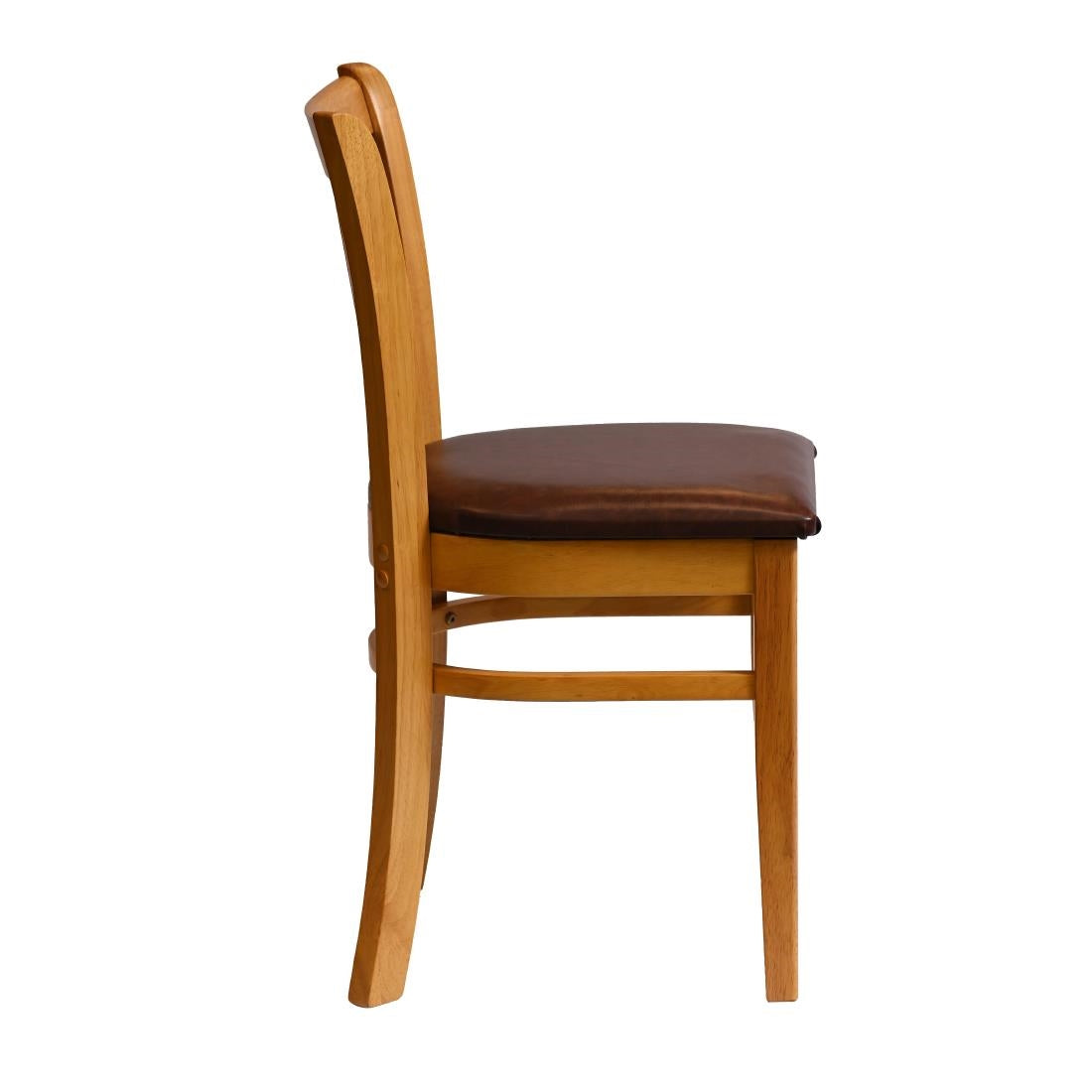 Manhattan Dining Chairs in Soft Oak with Bison Espresso Seat (2 Pack)