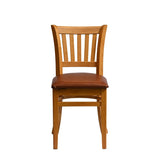 Manhattan Dining Chairs in Soft Oak with Bison Tan Seat (2 Pack)
