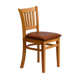 Manhattan Dining Chairs in Soft Oak with Bison Tan Seat (2 Pack)