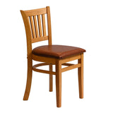Manhattan Dining Chairs in Soft Oak with Bison Bordeaux Seat (2 Pack)