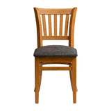 Manhattan Dining Chairs in Soft Oak with Shetland Smoke Seat (2 Pack)