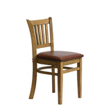 Manhattan Dining Chairs in Weathered Oak with Bison Espresso Seat (2 Pack)