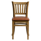 Manhattan Dining Chairs in Weathered Oak with Bison Tan Seat (2 Pack)