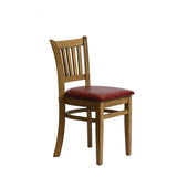 Manhattan Dining Chairs in Weathered Oak with Bison Bordeaux Seat (2 Pack)